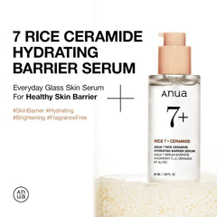 Anua 7 Rice Ceramide Hydrating Barrier Serum 50ml / 1.69 fl. oz. Glow Crush Beauty