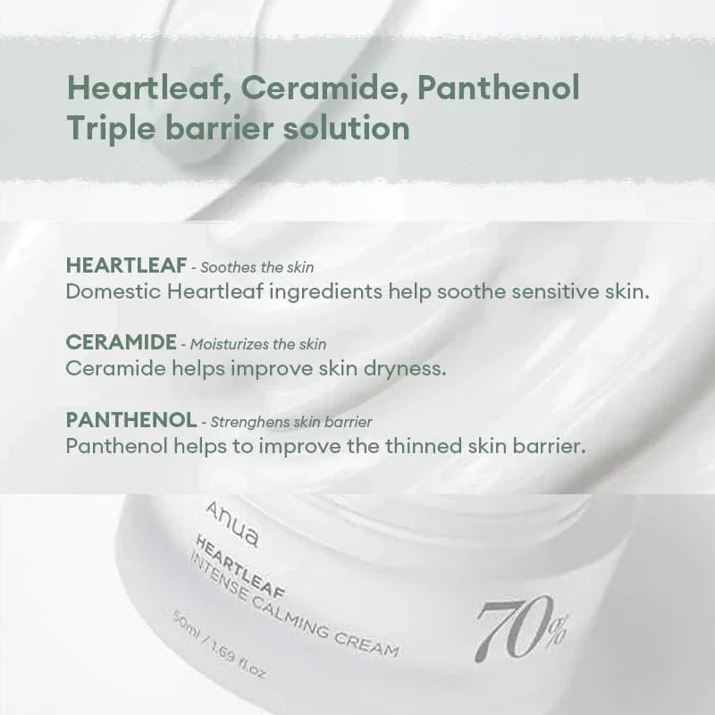Anua Heartleaf 70 Intense Calming Cream Glow Crush Beauty