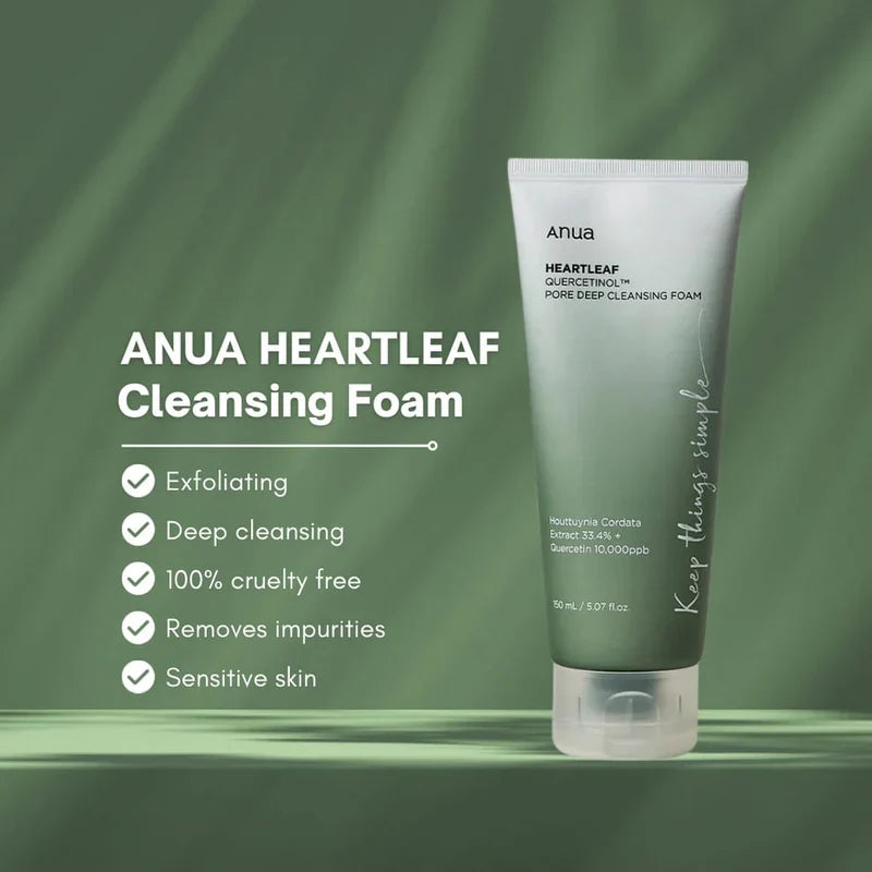 Anua Heartleaf Pore Deep Cleansing Foam Glow Crush Beauty