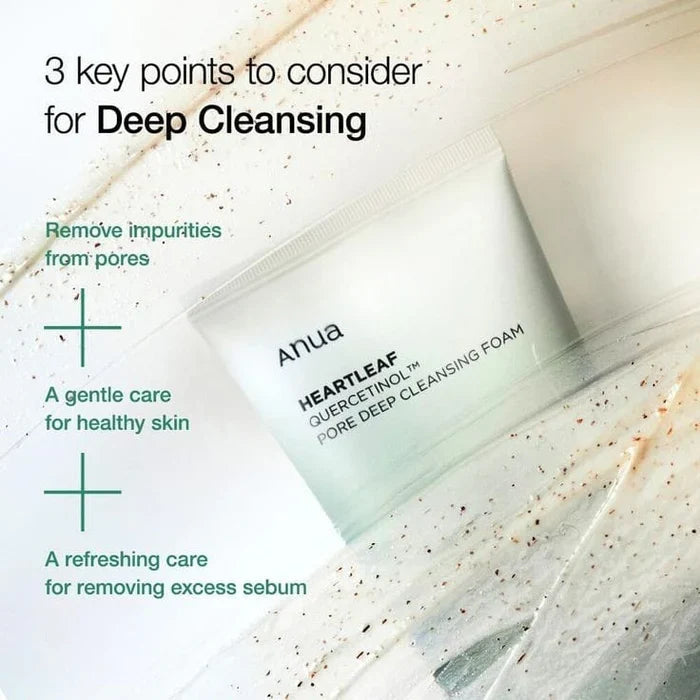 Anua Heartleaf Pore Deep Cleansing Foam Glow Crush Beauty