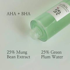 Beauty Of Joseon Green Plum Refreshing Toner AHA + BHA Glow Crush Beauty
