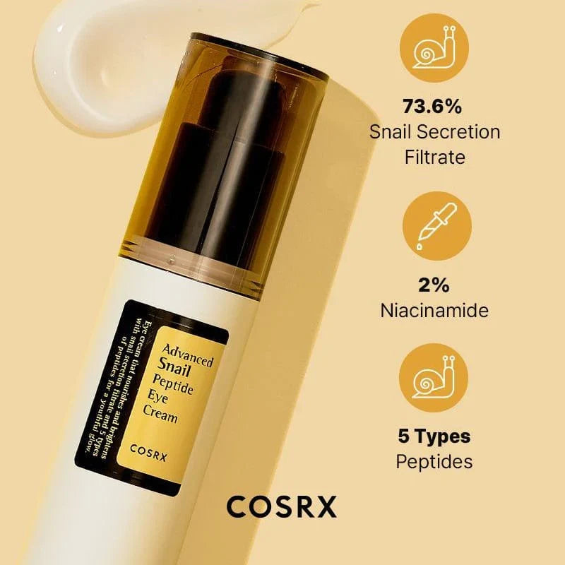 COSRX Advanced Snail Peptide Eye Cream Glow Crush Beauty