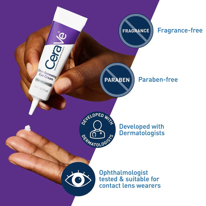 CeraVe Skin Renewing Eye Cream Glow Crush Beauty