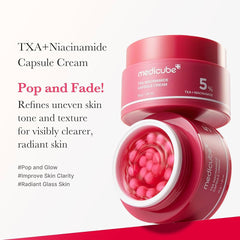 medicube TXA+Niacinamide Capsule Cream | Ideal for Use After Spot Care | For Uneven Skin Tone, Texture & Hydration | 99% Pure Tranexamic Acid | Korean Skincare Glow Crush Beauty