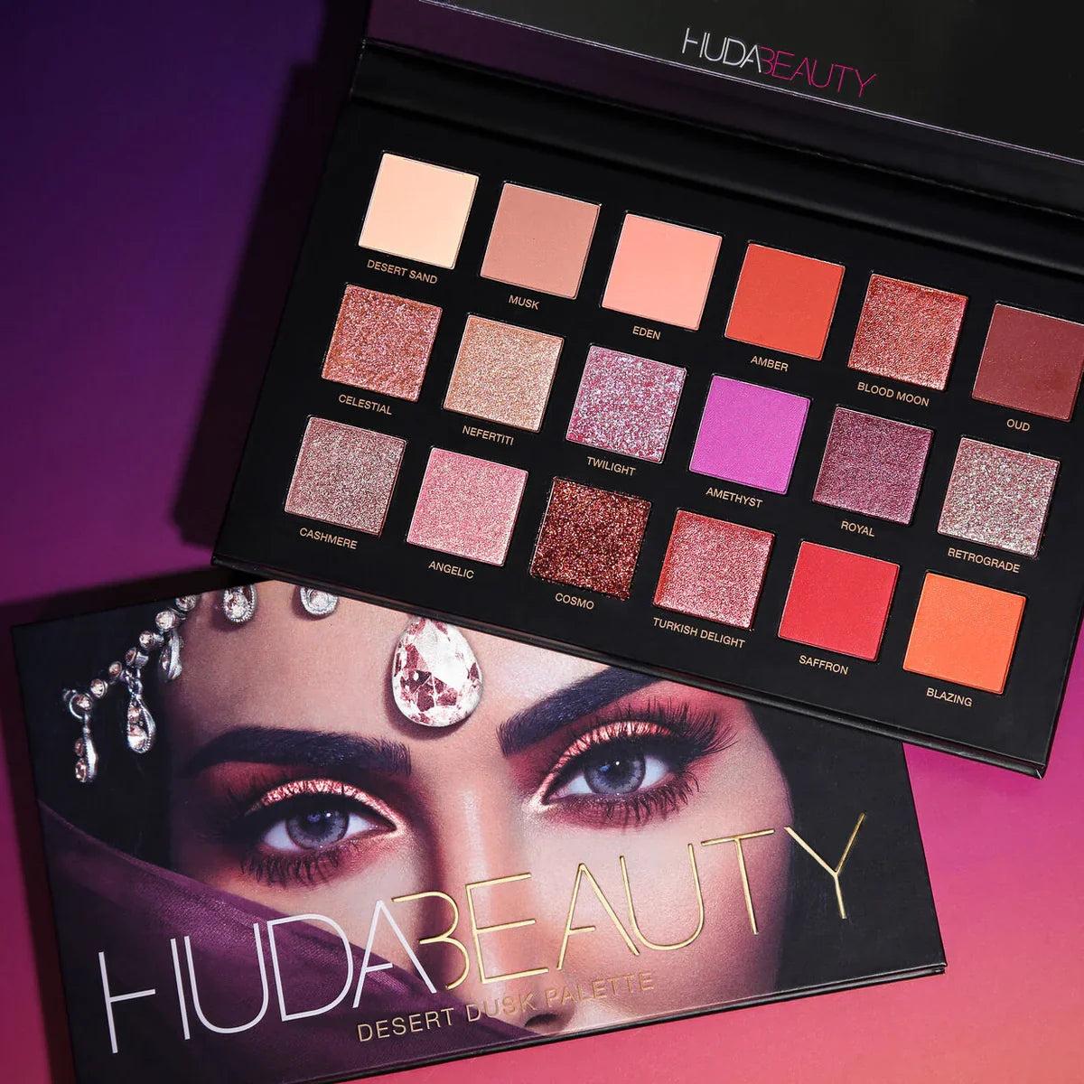 Huda Beauty Desert Dusk Eyeshadow Palette Glow Crush Beauty