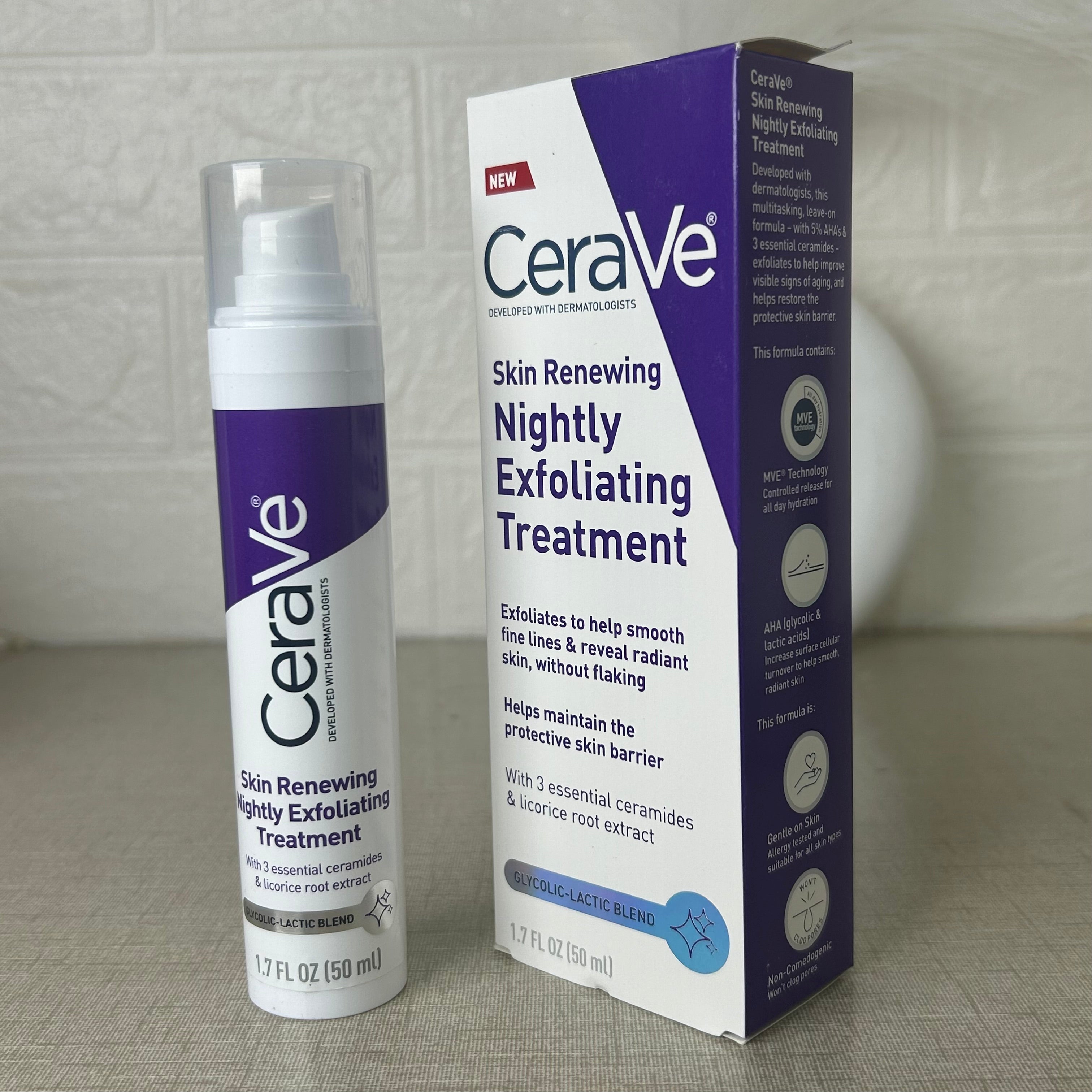 Cerave Skin Renewing Nightly Exfoliating Treatment Glow Crush Beauty