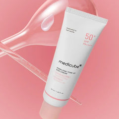 Medicube PDRN Pink Tone Up Sun Cream Glow Crush Beauty