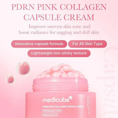 Medicube PDRN Pink Collagen Capsule Cream Glow Crush Beauty