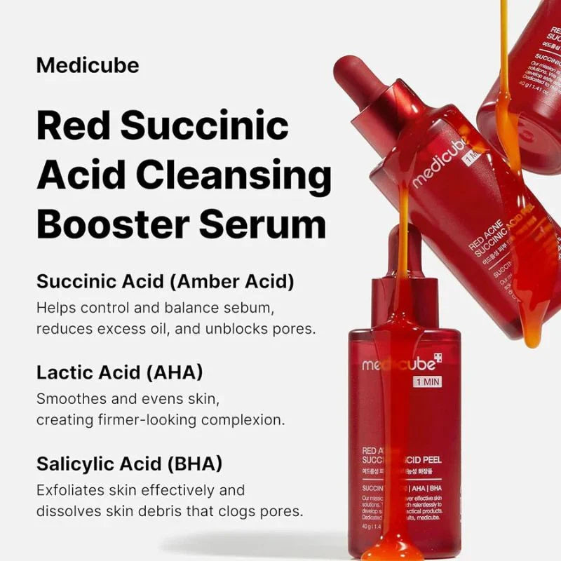 Medicube Red Acne Succinic Acid Peel Glow Crush Beauty
