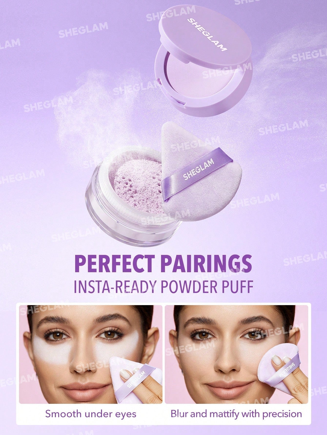Sheglam Insta-Ready Face & Under Eye Setting Powder Duo Glow Crush Beauty