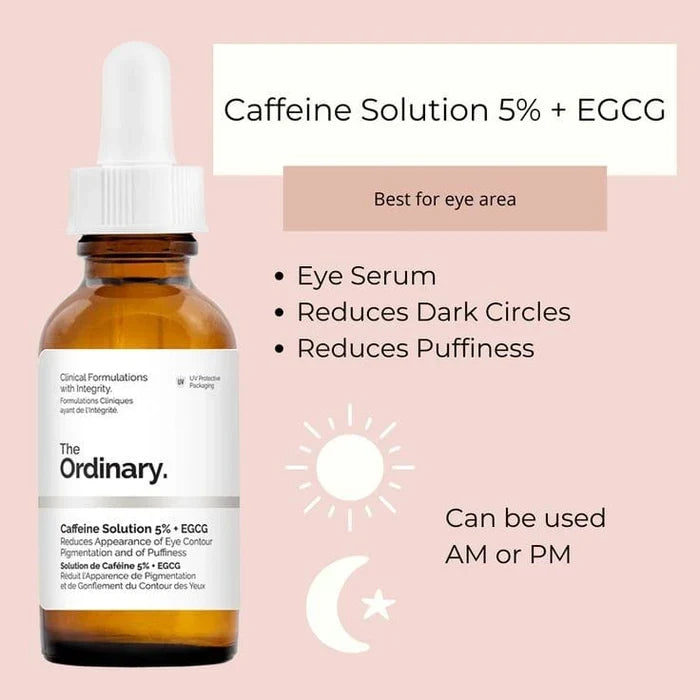 The Ordinary Caffeine Solution 5% + EGCG 30ml Glow Crush Beauty