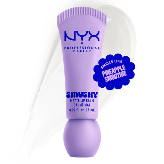 NYX Smushy Matte Lip Balm, Tinted Lip Moisturizer with Soft, Matte Finish Glow Crush Beauty