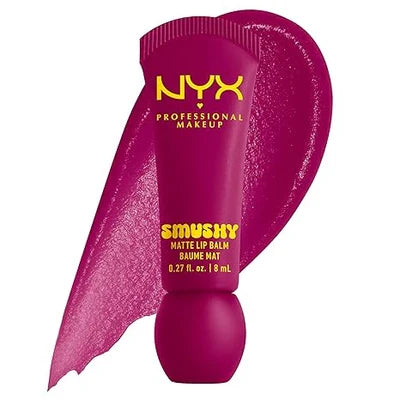 NYX  Smushy Matte Lip Balm, Tinted Lip Moisturizer with Soft, Matte Finish Glow Crush Beauty