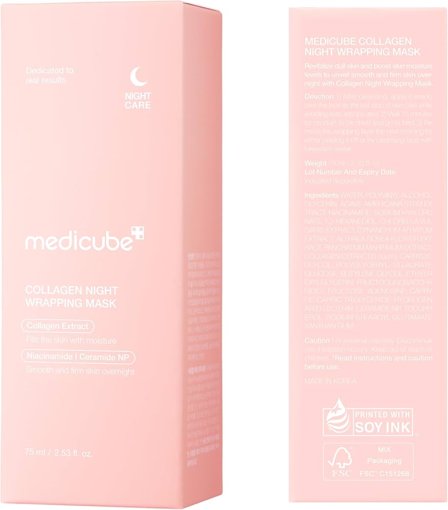 Medicube Collagen Night Wrapping Peel Off Facial Mask Glow Crush Beauty