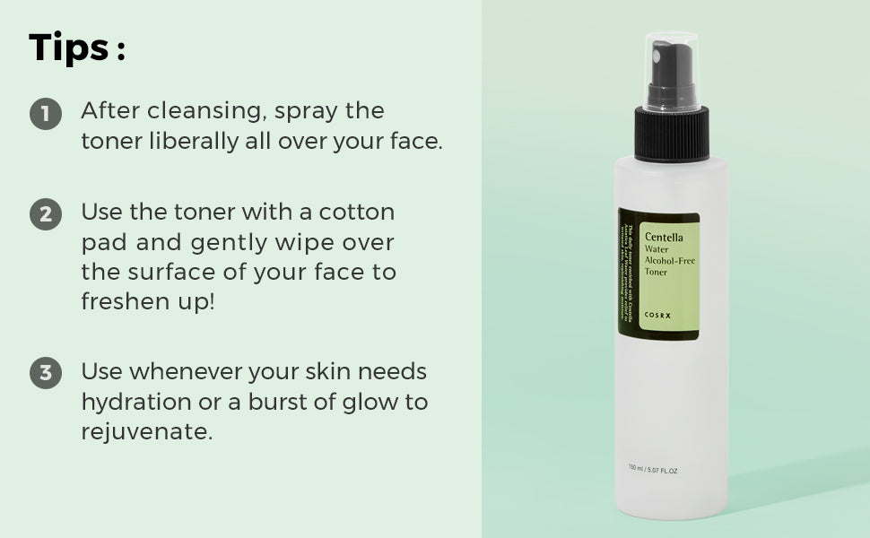 COSRX Centella Water Alcohol-Free Toner Glow Crush Beauty