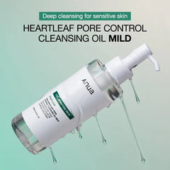 Anua Heartleaf Pore Control Cleansing Oil Mild - Sensitive Skin Glow Crush Beauty