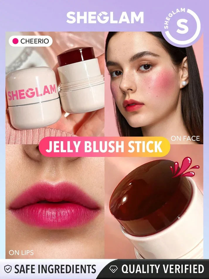 SHEGLAM Jelly-Licious Hydrating Lip & Blush Tint Glow Crush Beauty