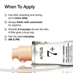 Anua 7 Rice Ceramide Hydrating Barrier Serum 50ml / 1.69 fl. oz. Glow Crush Beauty