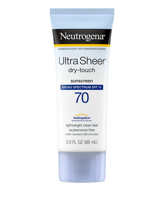 Neutrogena Ultra Sheer Dry Touch Sunscreen Broad Spectrum SPF 70 Glow Crush Beauty