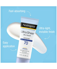 Neutrogena Ultra Sheer Dry Touch Sunscreen Broad Spectrum SPF 70 Glow Crush Beauty