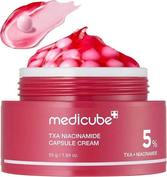 medicube TXA+Niacinamide Capsule Cream | Ideal for Use After Spot Care | For Uneven Skin Tone, Texture & Hydration | 99% Pure Tranexamic Acid | Korean Skincare Glow Crush Beauty