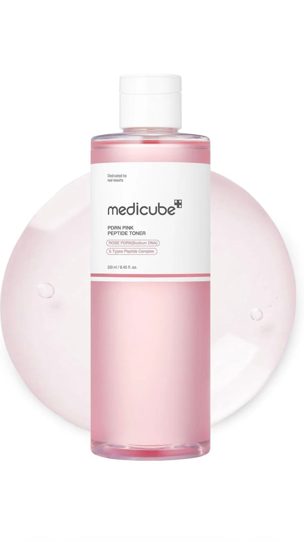 medicube PDRN Pink Peptide Toner I Pink Glow Toner for Skin Boosting, Soothing and Calming, Uneven Skin Tone, Rose PDRN & Peptide & Niacinamide, Korean Skin Care (250ml) Glow Crush Beauty