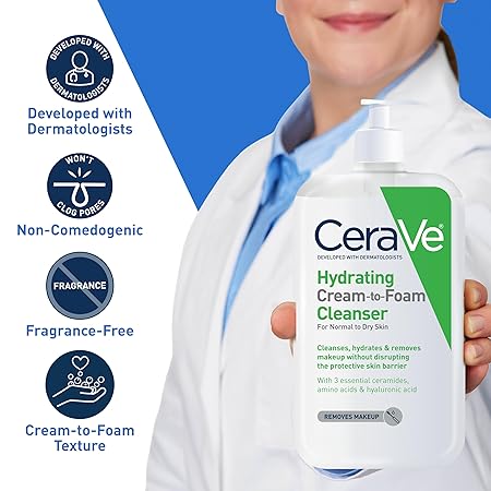 CeraVe Hydrating Cream To Foam Cleanser Glow Crush Beauty