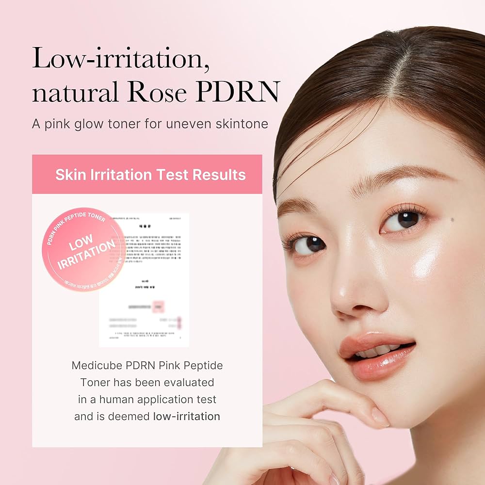 medicube PDRN Pink Peptide Toner I Pink Glow Toner for Skin Boosting, Soothing and Calming, Uneven Skin Tone, Rose PDRN & Peptide & Niacinamide, Korean Skin Care (250ml) Glow Crush Beauty