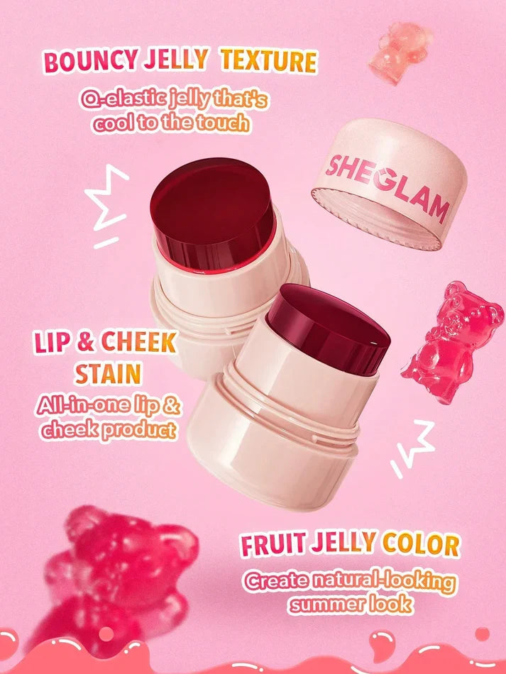 SHEGLAM Jelly-Licious Hydrating Lip & Blush Tint Glow Crush Beauty