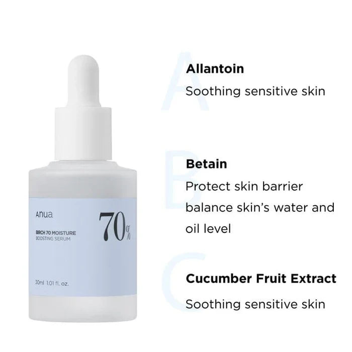 Anua Birch 70 Moisture Boosting Serum Glow Crush Beauty