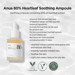 Anua Heartleaf 80 Moisture Soothing Ampoule Glow Crush Beauty