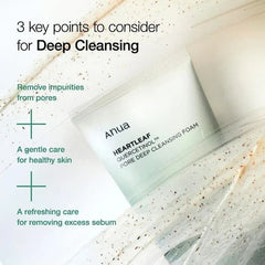 Anua Heartleaf Pore Deep Cleansing Foam Glow Crush Beauty