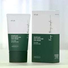 Anua Heartleaf Silky Moisture Sun Cream SPF 50+ PA++++ Glow Crush Beauty