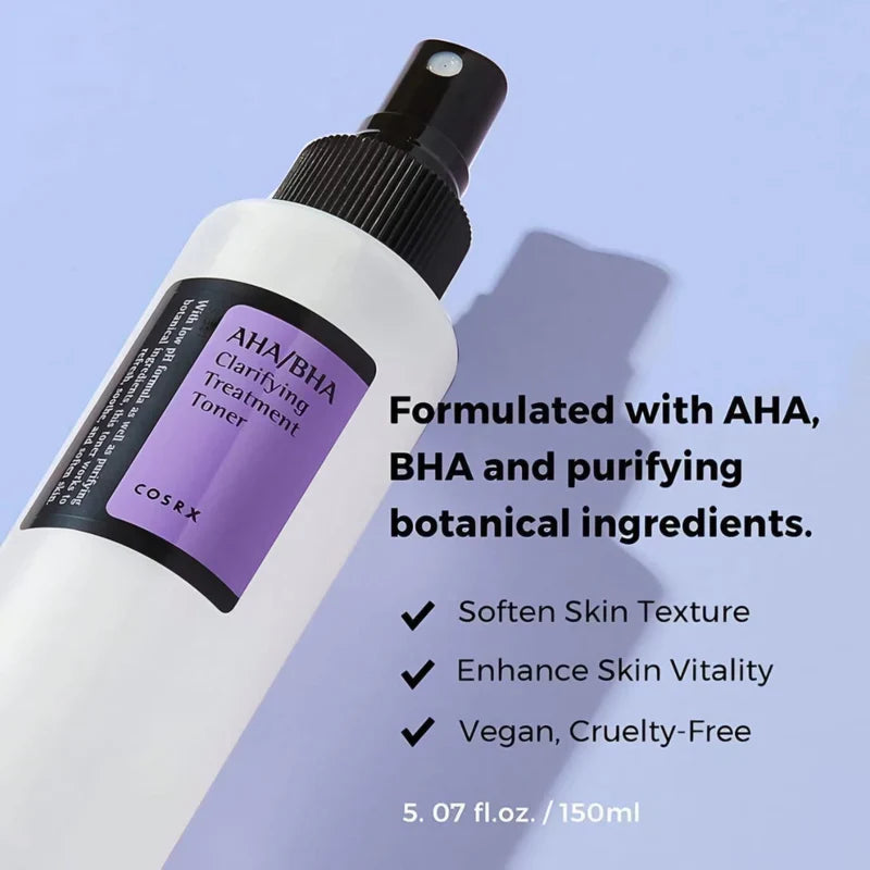 COSRX AHA/BHA Clarifying Treatment Toner Glow Crush Beauty