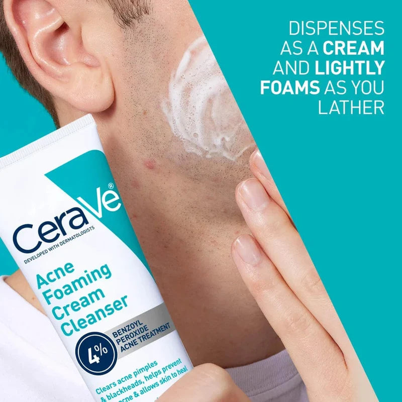 CeraVe Acne Foaming Cream Cleanser Glow Crush Beauty