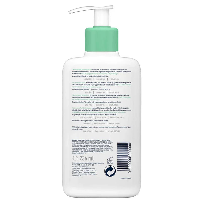 CeraVe Foaming Cleanser for Normal to Oily Skin Glow Crush Beauty