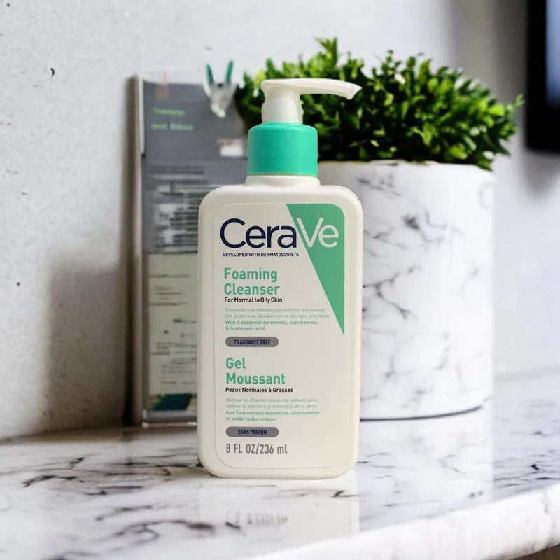 CeraVe Foaming Cleanser for Normal to Oily Skin Glow Crush Beauty