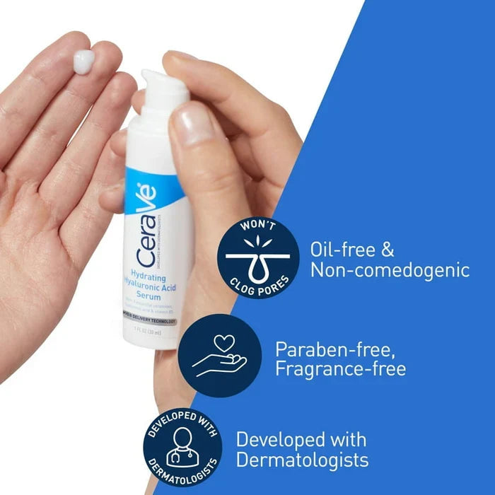 CeraVe Hydrating Hyaluronic Acid Serum Glow Crush Beauty