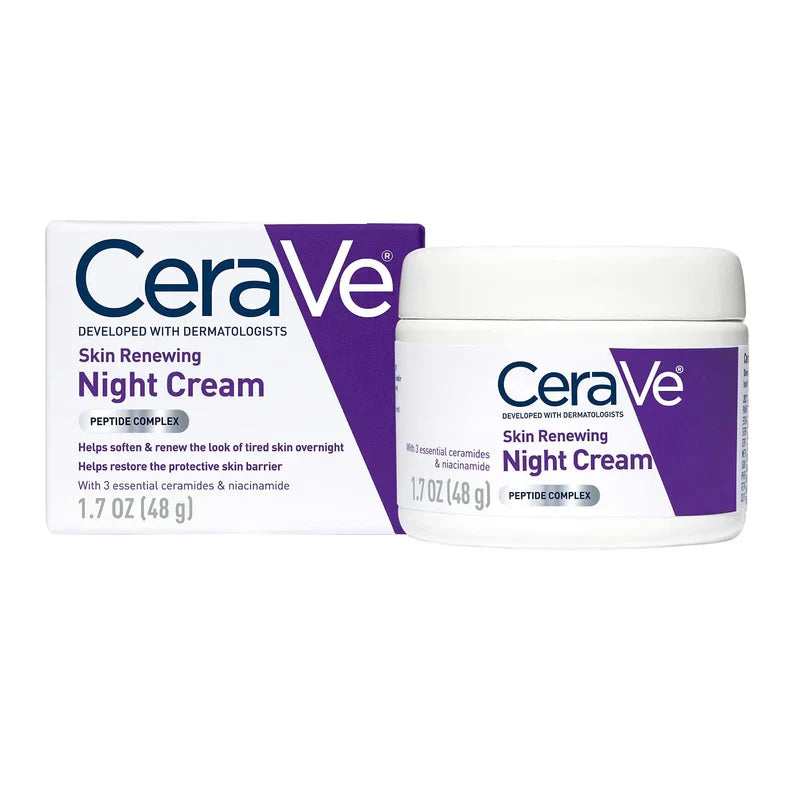 CeraVe Skin Renewing Night Cream Glow Crush Beauty