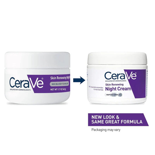 CeraVe Skin Renewing Night Cream Glow Crush Beauty