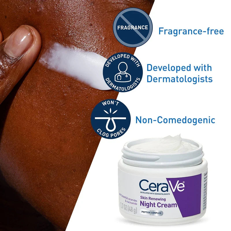 CeraVe Skin Renewing Night Cream Glow Crush Beauty