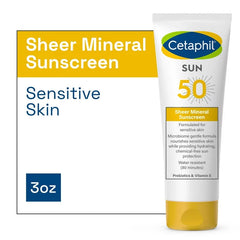Cetaphil Sheer Mineral Sunscreen broad Spectrum SPF 50 ( best for sensitive skin ) Glow Crush Beauty