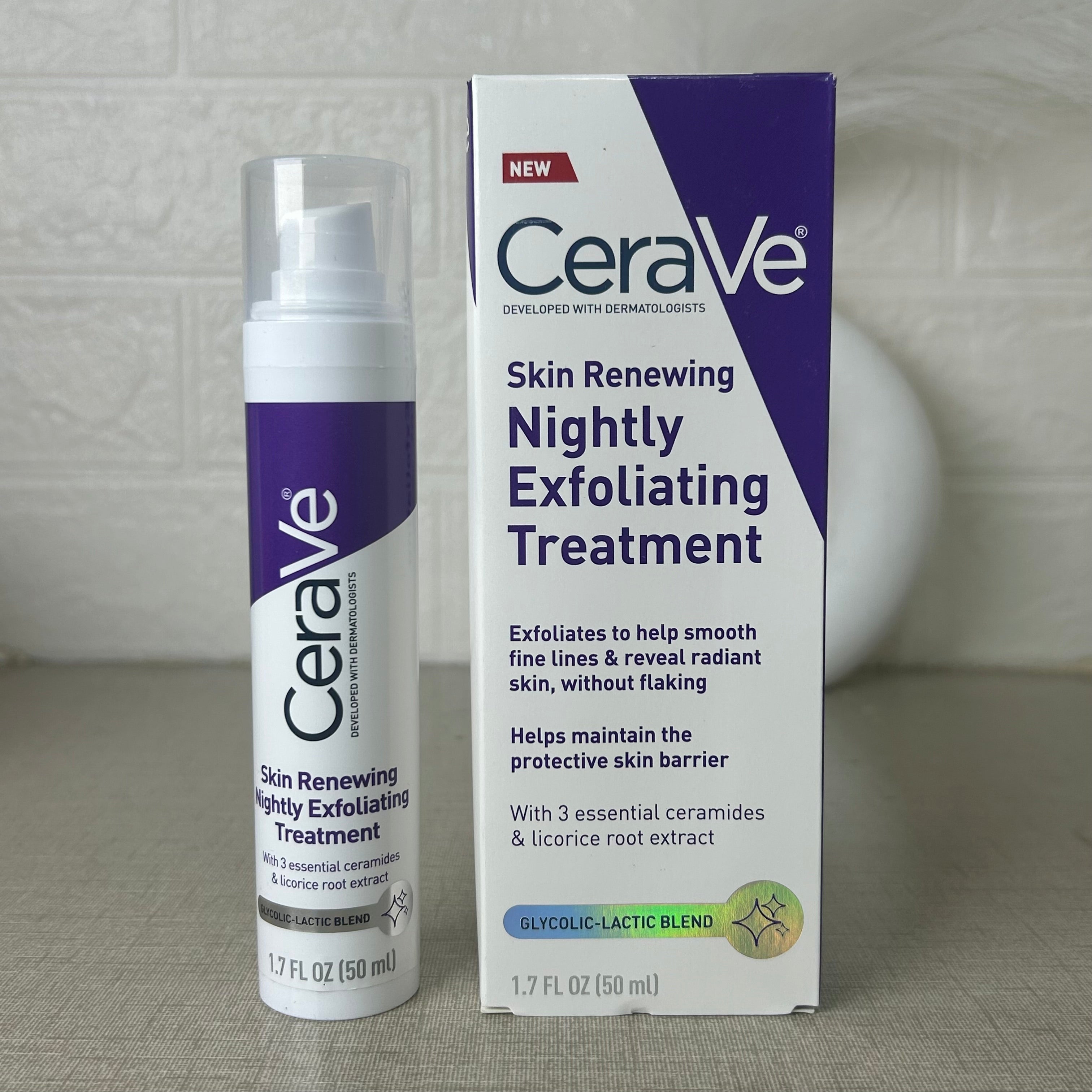 Cerave Skin Renewing Nightly Exfoliating Treatment Glow Crush Beauty