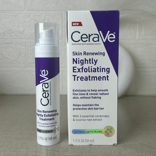 Cerave Skin Renewing Nightly Exfoliating Treatment Glow Crush Beauty