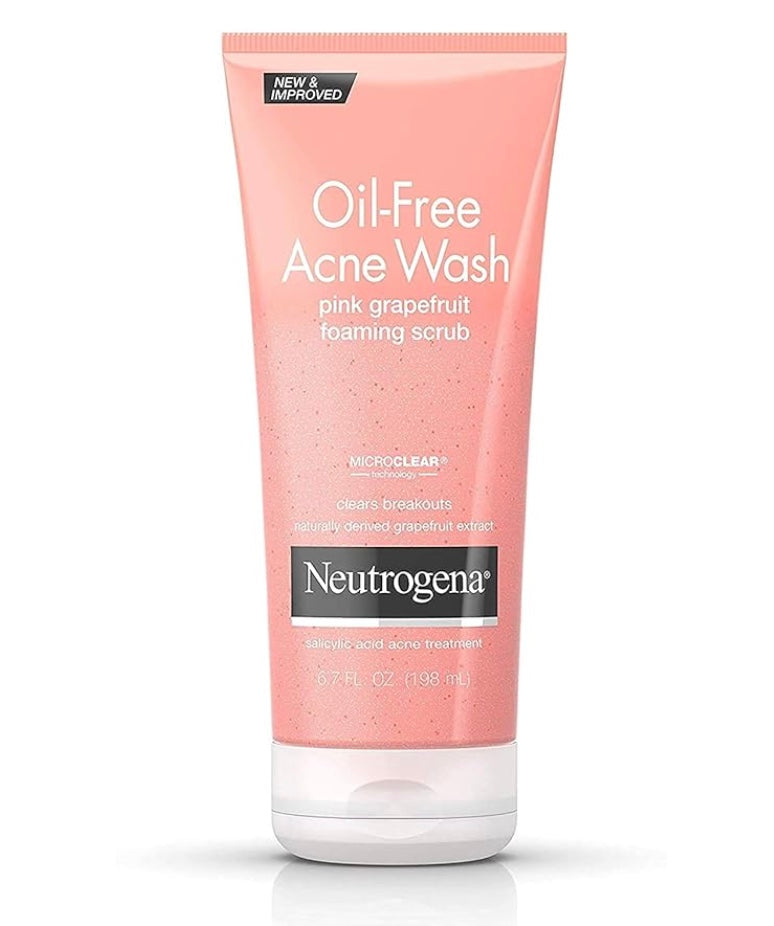Neutrogena Oil-Free Acne Wash Foaming Scrub - Pink Grapefruit Glow Crush Beauty