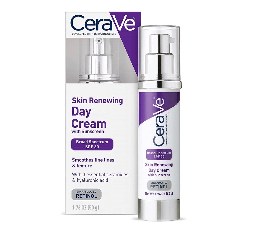 Cerave Skin Renewing Day Cream With Sunscreen SPF 30 Glow Crush Beauty