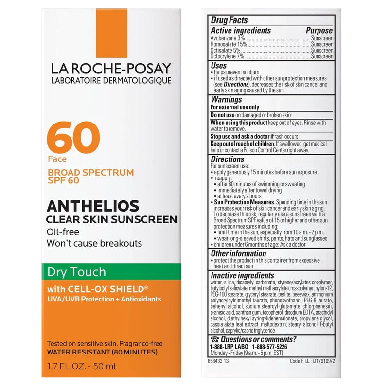 La Roche-Posay Anthelios Clear Skin Oil Free Sunscreen SPF 60 Glow Crush Beauty