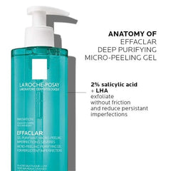 La Roche-Posay EFFACLAR Micro Peeling Purifying Gel cleanser Glow Crush Beauty