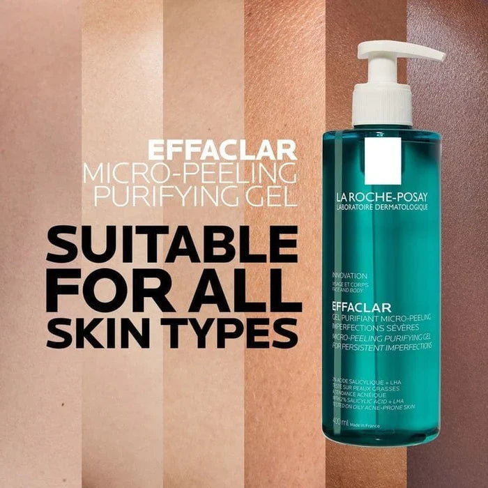 La Roche-Posay EFFACLAR Micro Peeling Purifying Gel cleanser Glow Crush Beauty