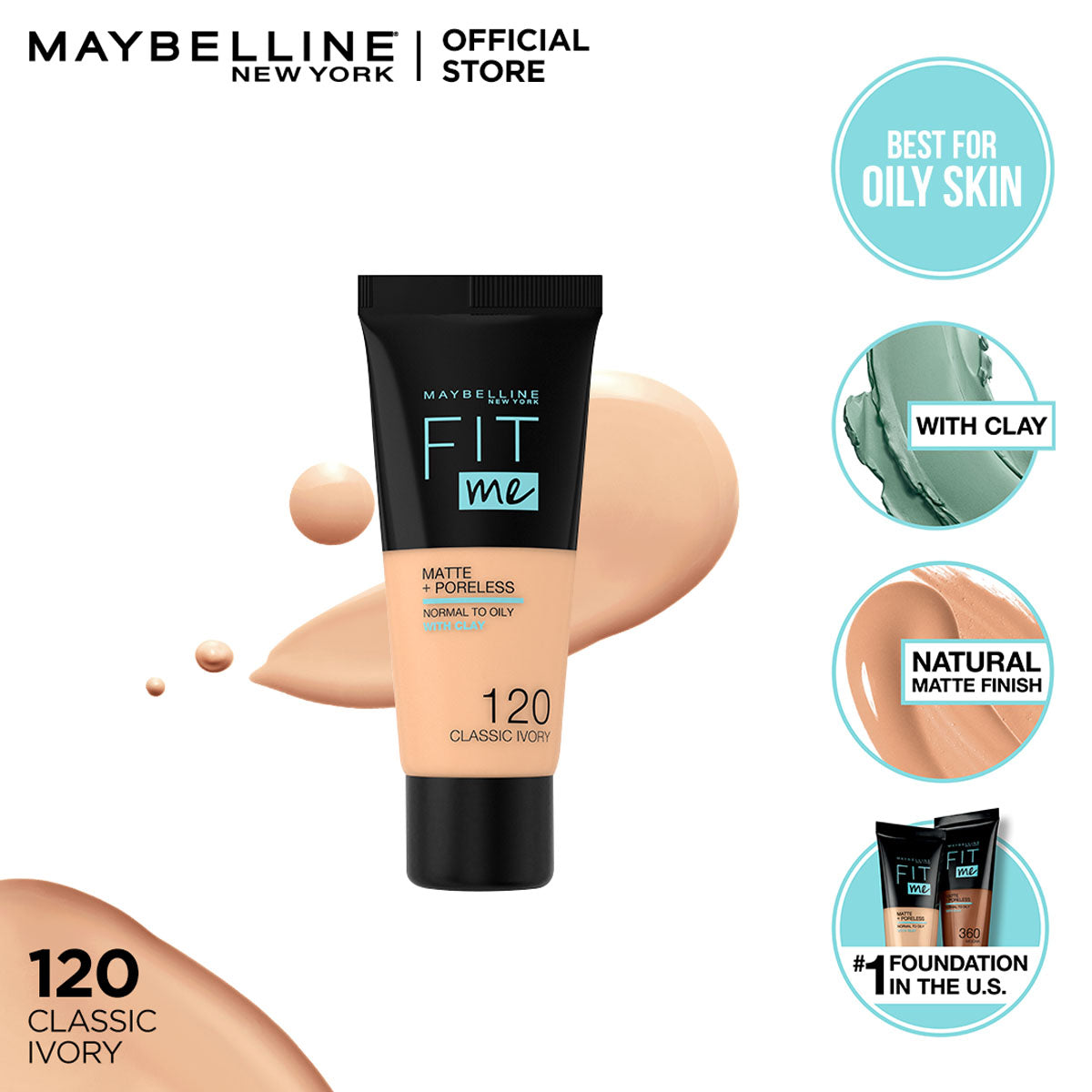 Maybelline Fit Me Matte & Poreless Liquid Foundation Glow Crush Beauty